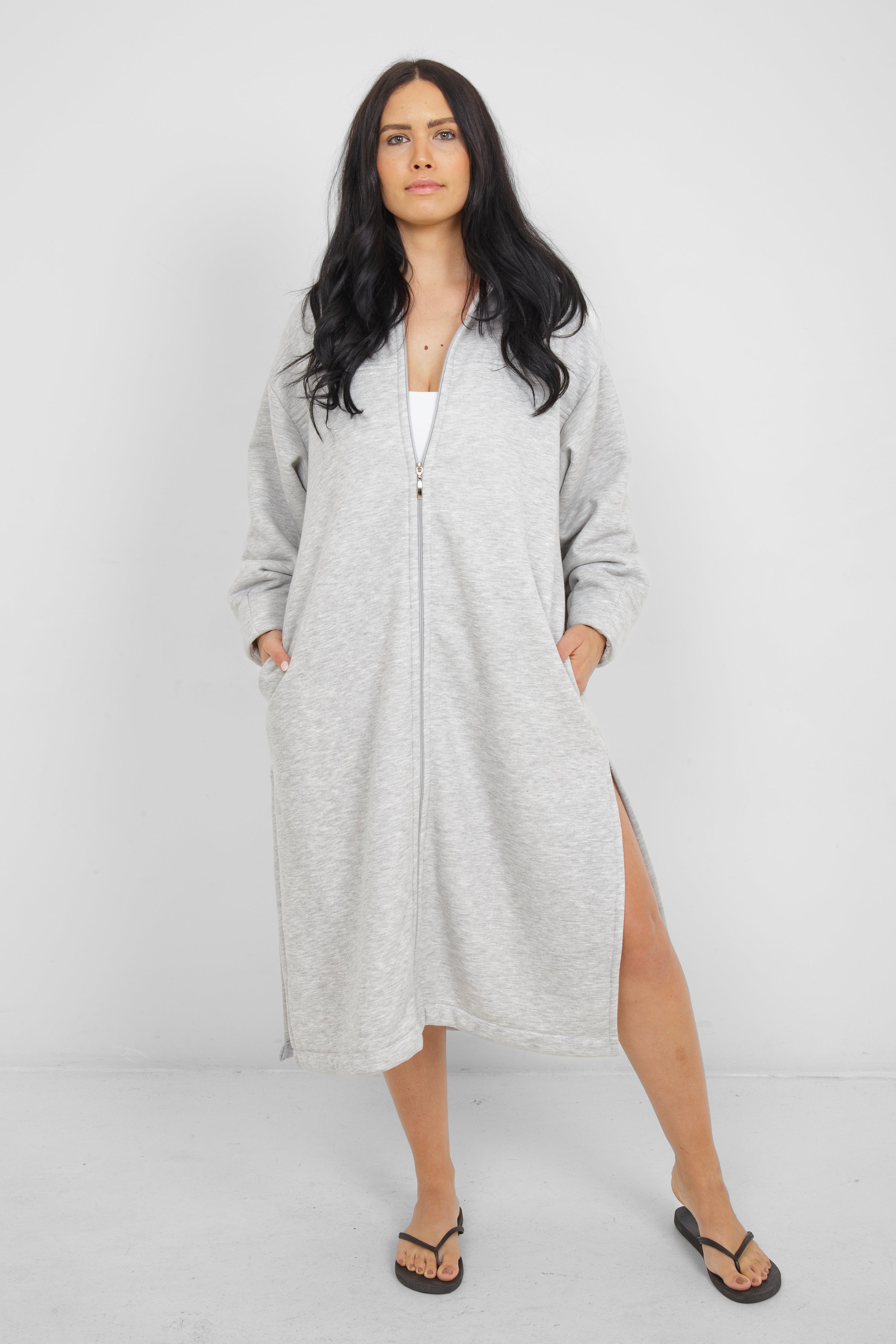 THE RAILS | Unisex Fleece-lined Zip Cover-Up with Hood – Tofino