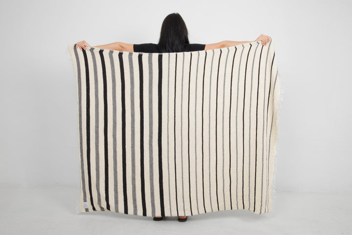 THE WINSLOW  | Striped Linen Blend – Fleece Throw