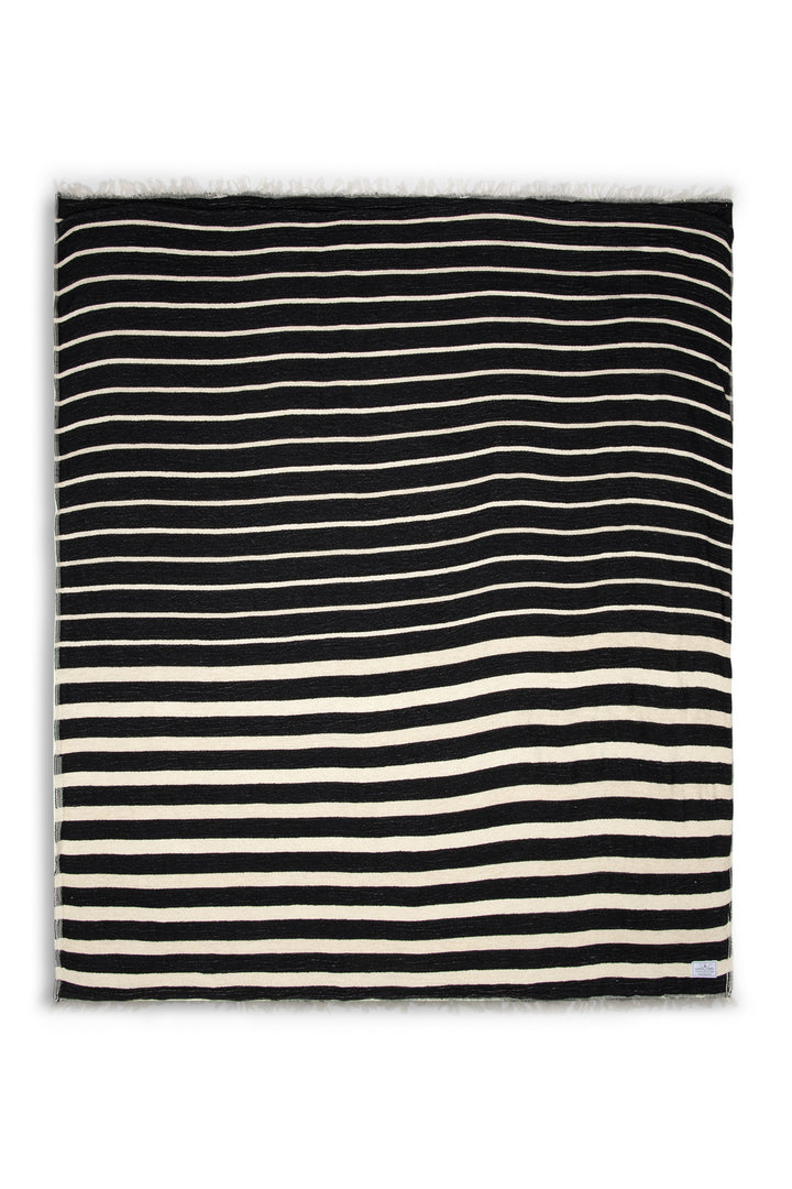 THE WINSLOW  | Striped Linen Blend – Fleece Throw