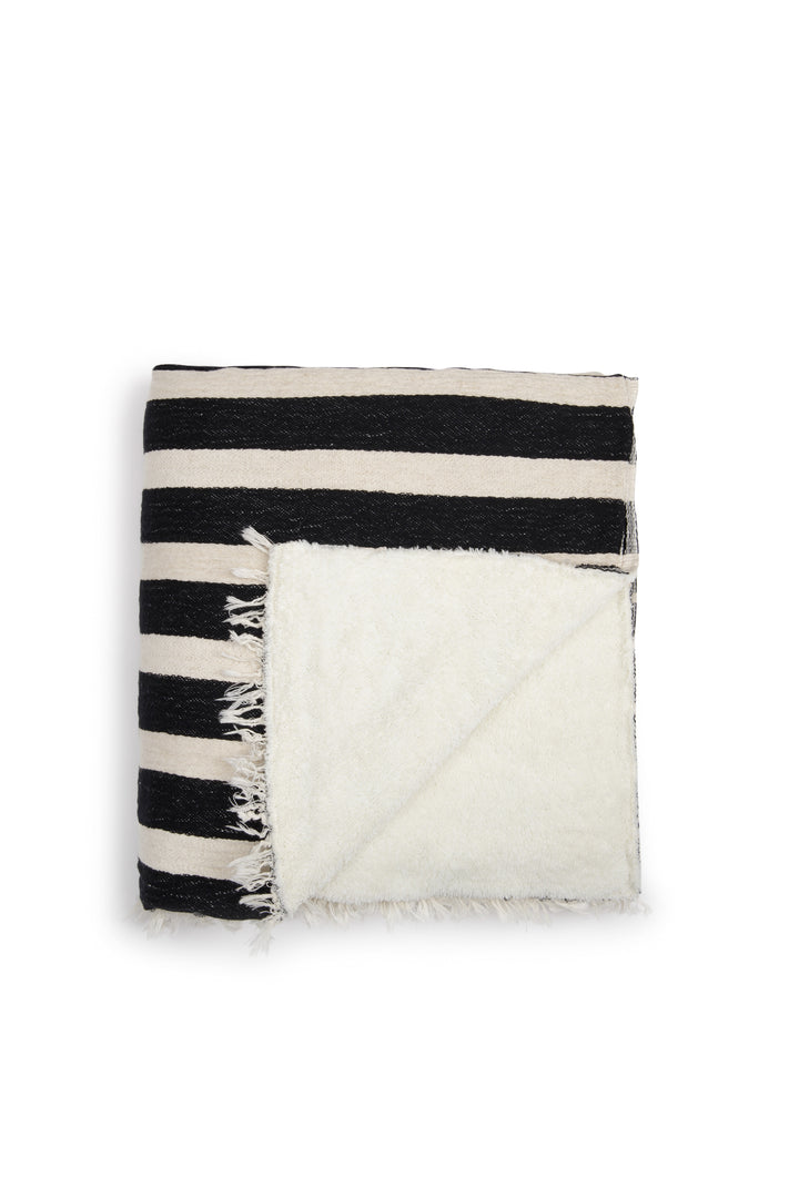 THE WINSLOW  | Striped Linen Blend – Fleece Throw