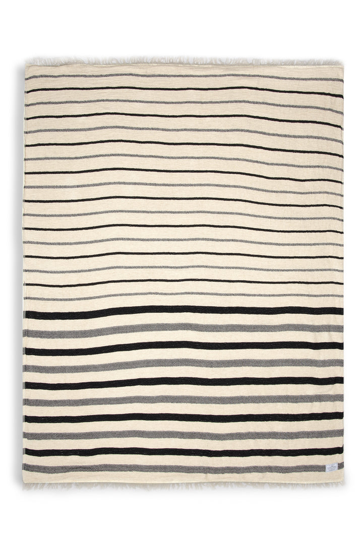 THE WINSLOW  | Striped Linen Blend – Fleece Throw
