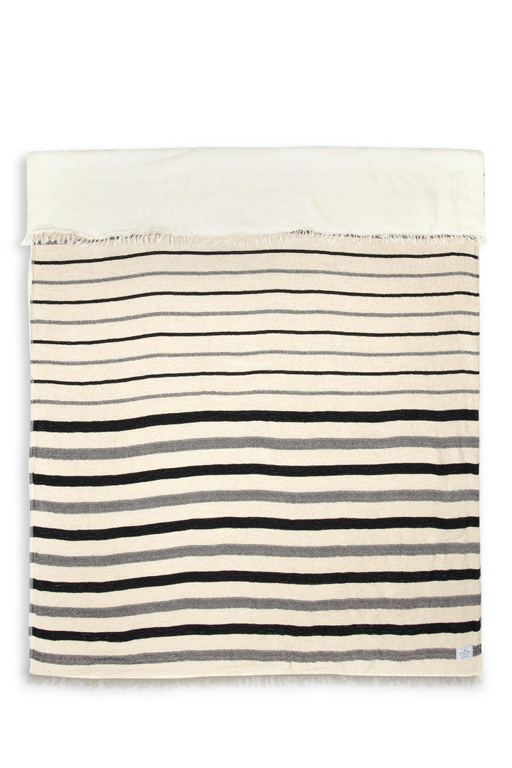 THE WINSLOW  | Striped Linen Blend – Fleece Throw