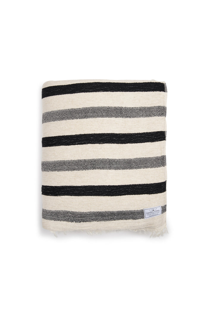 THE WINSLOW  | Striped Linen Blend – Fleece Throw