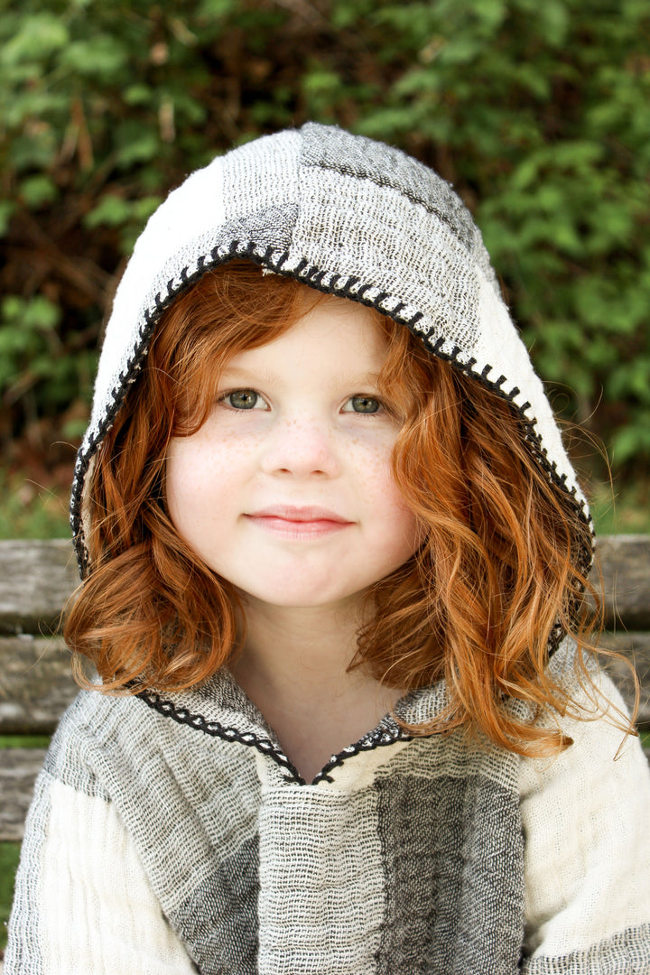 THE LIMITED EDITION PLAID PEBBLE | Kid's Muslin Poncho