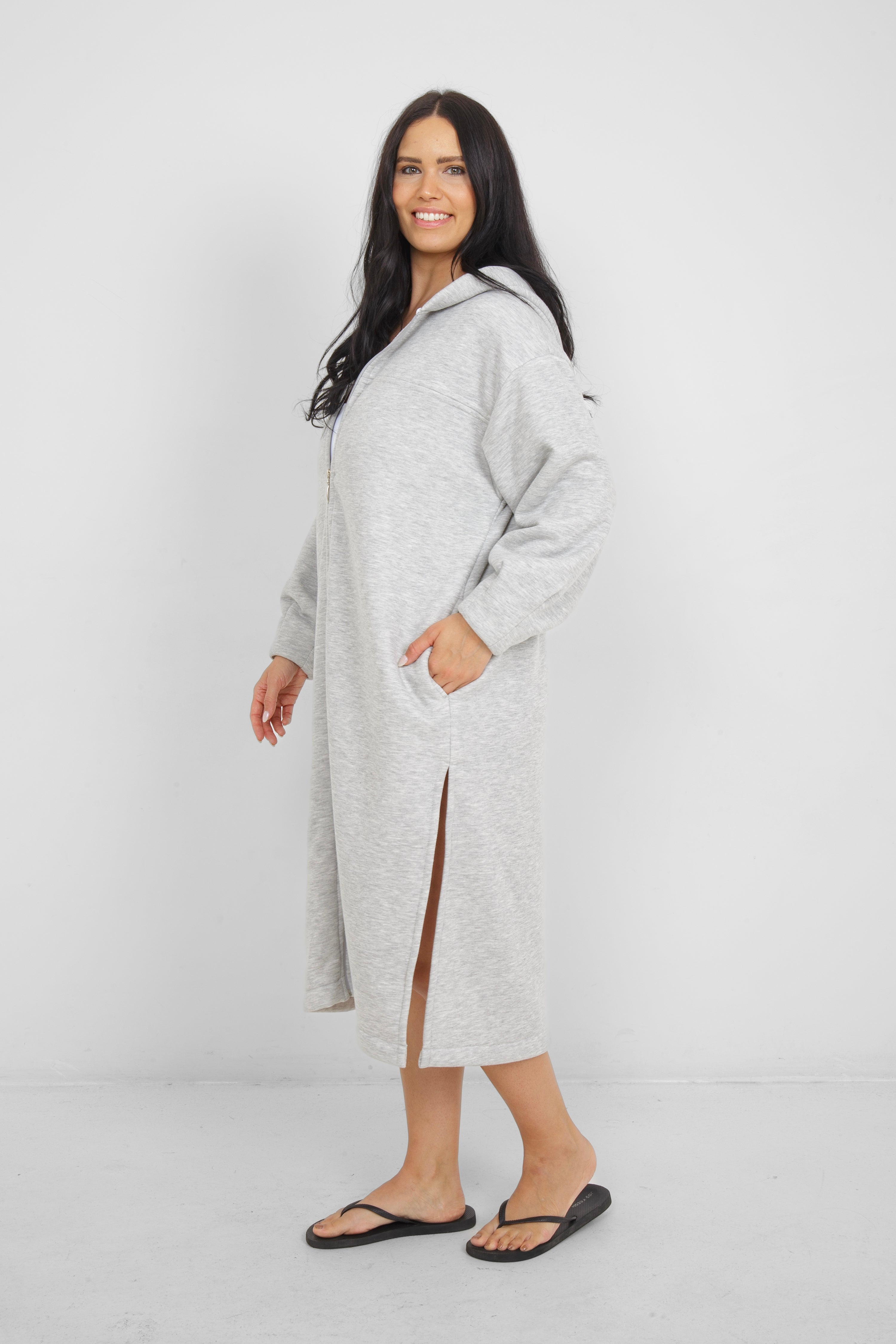 THE RAILS | Unisex Fleece-lined Zip Cover-Up with Hood – Tofino
