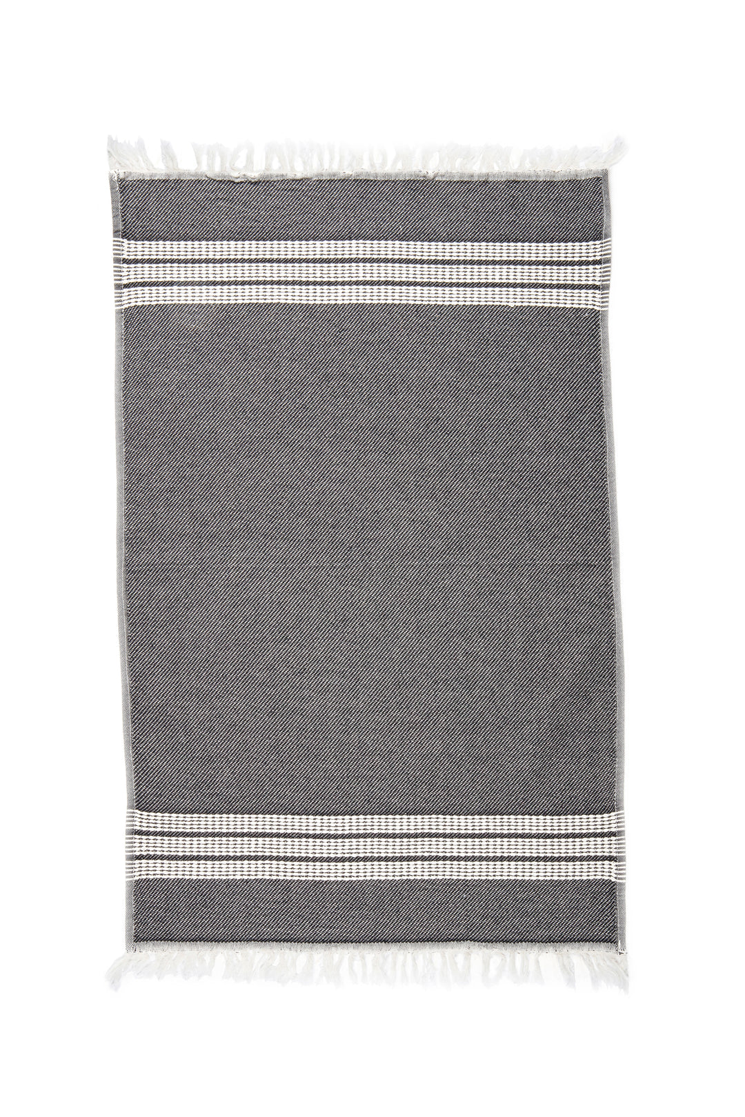 Food Network 2-Pack Sculpted Kitchen Towels - Dark Grey, 16" X 28", Absorbent Terry Cotton
