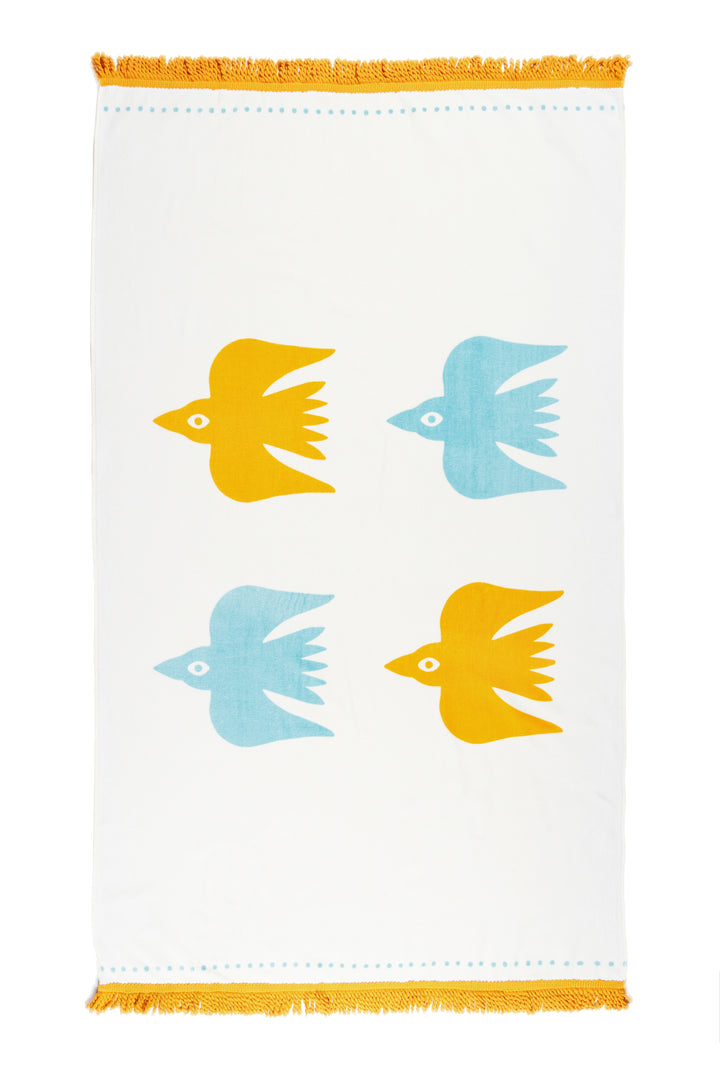 THE BIRDS OF A FEATHER | Velour Beach Towel