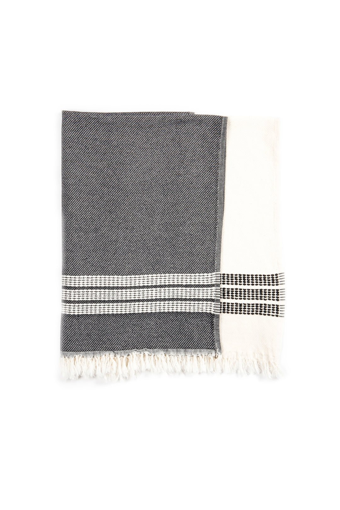 Food Network 2-Pack Sculpted Kitchen Towels - Dark Grey, 16" X 28", Absorbent Terry Cotton