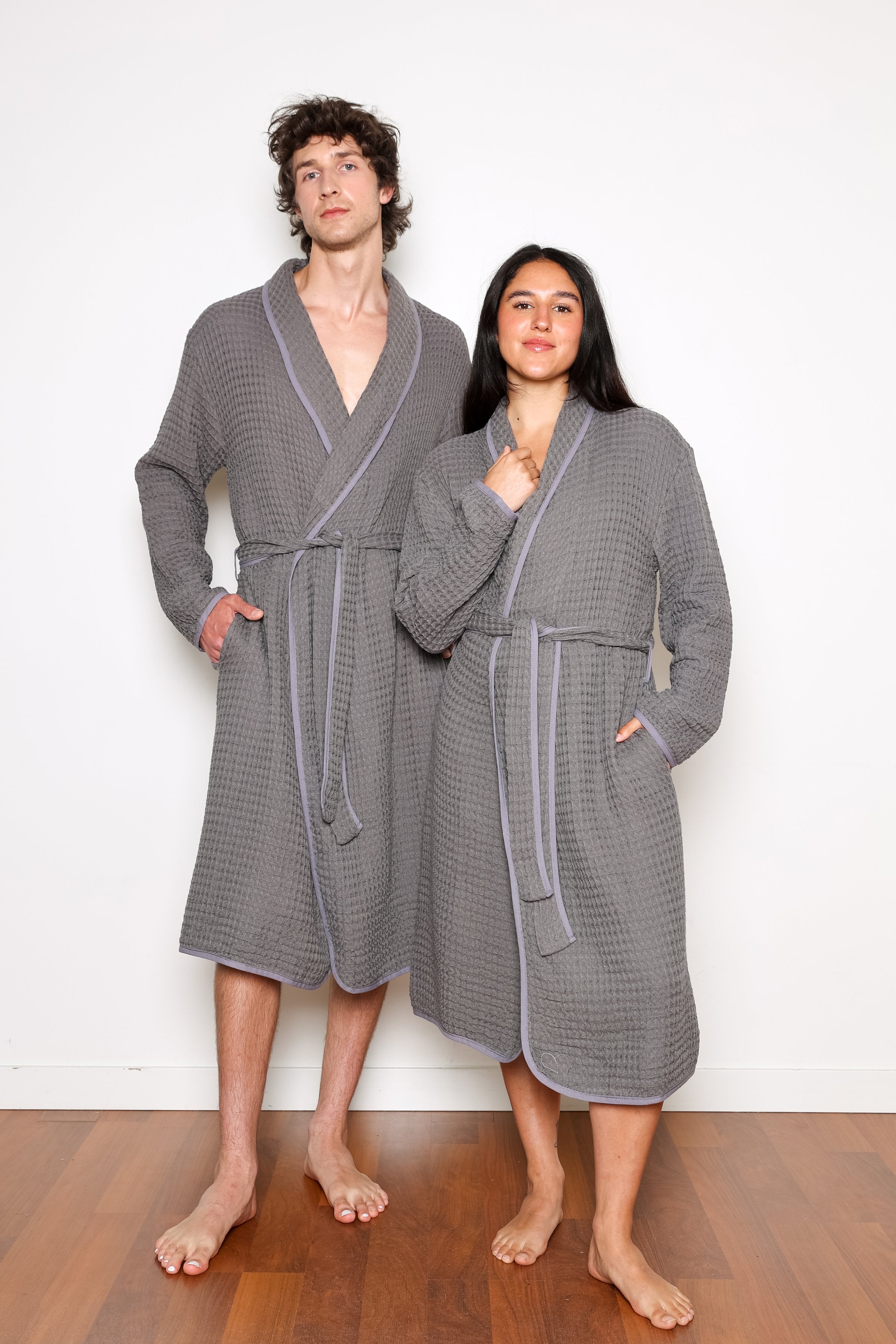 THE HARMONY Luxe Waffle Bath Robe Tofino Towel Co