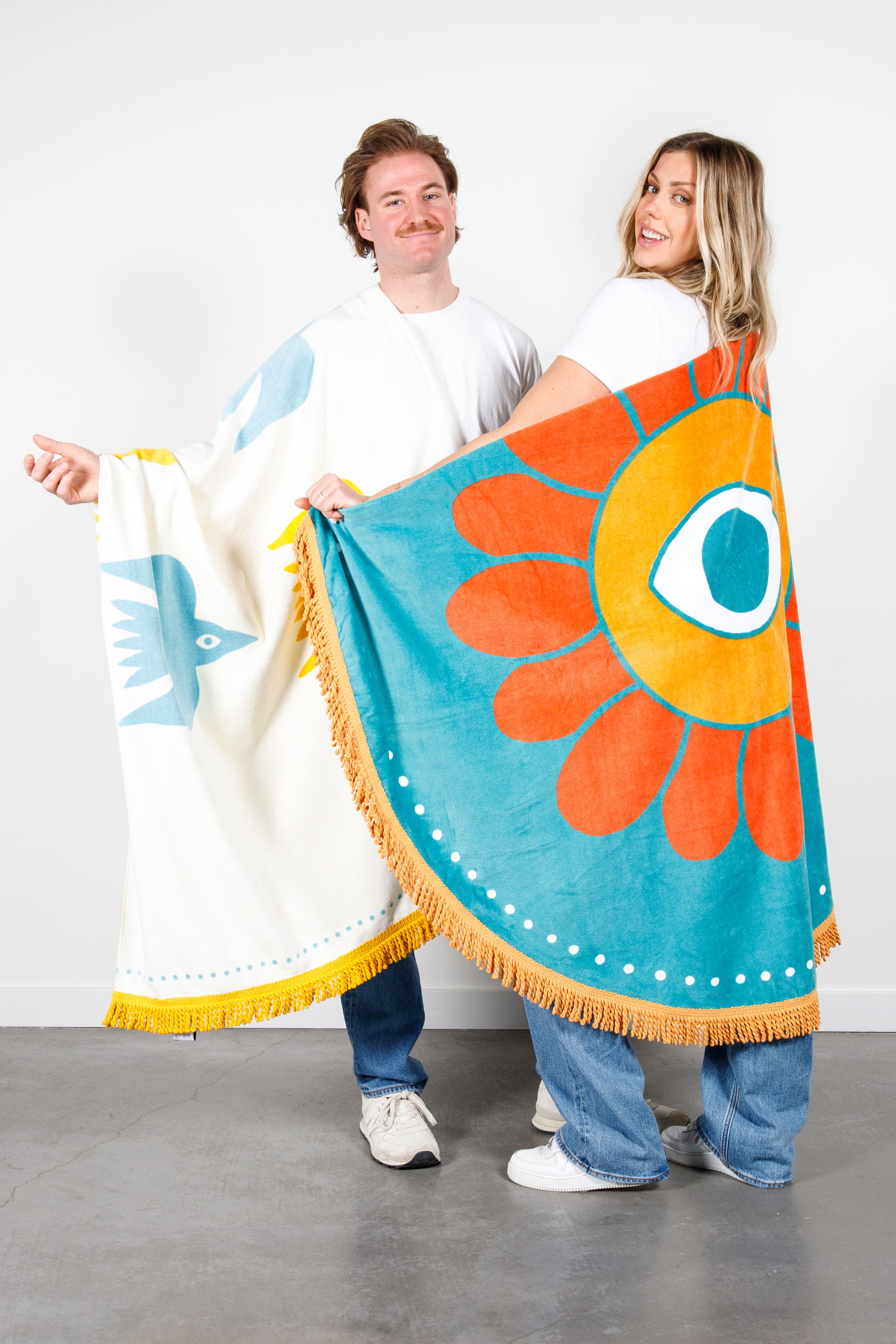 THE BIRDS OF A FEATHER | Velour Beach Towel – Tofino Towel Co.