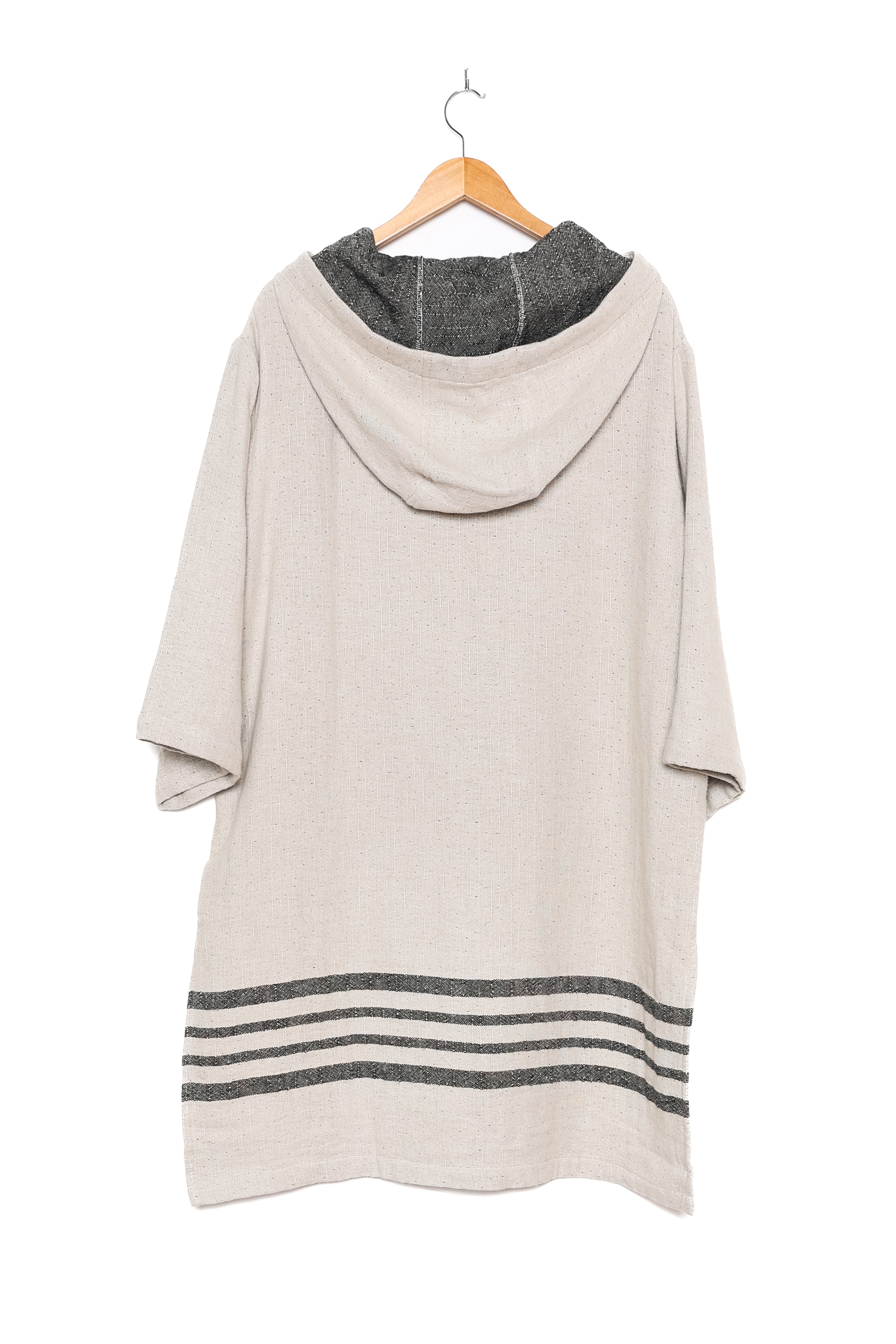 THE ECHO , Linen Blend Zip Poncho