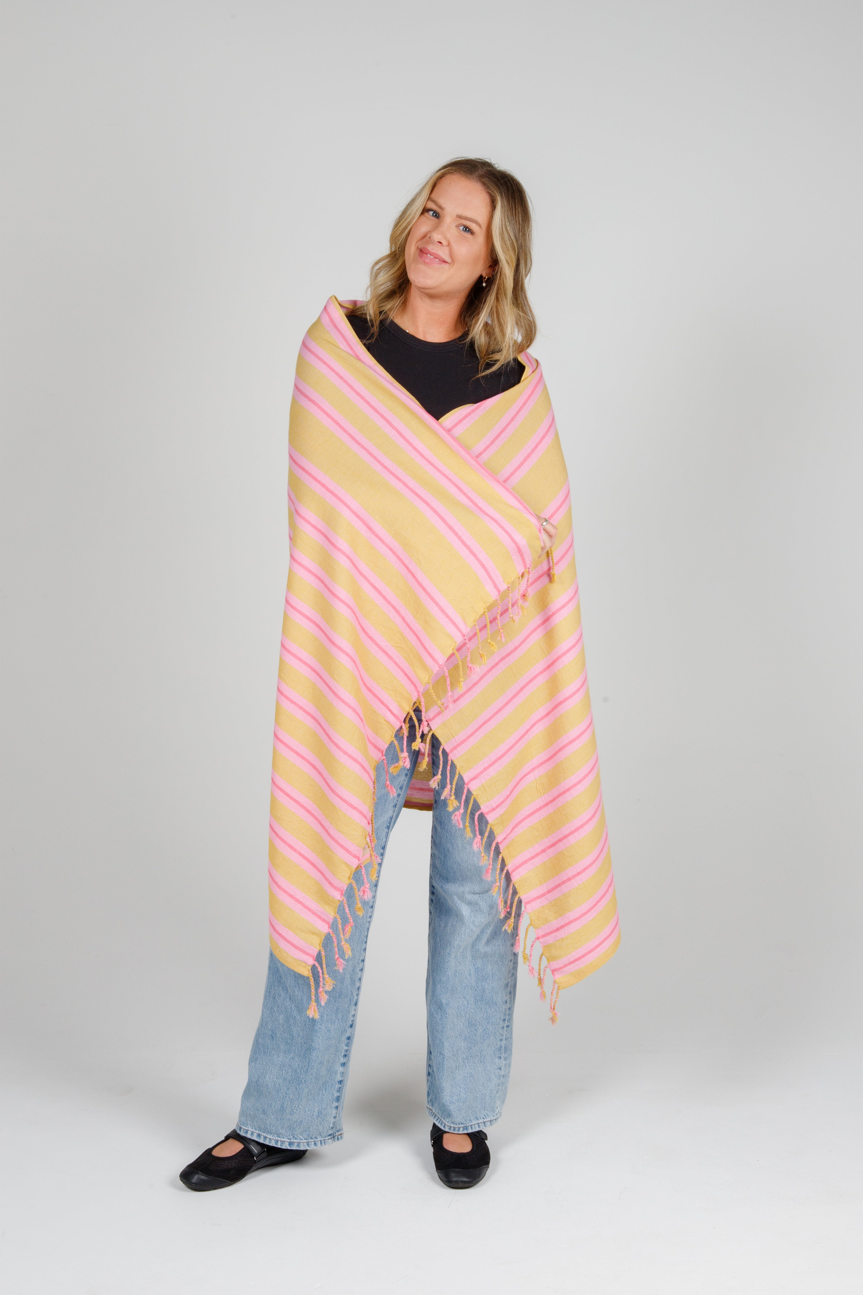 THE MISTRAL | Stripe Tassel Towel – Tofino Towel Co.