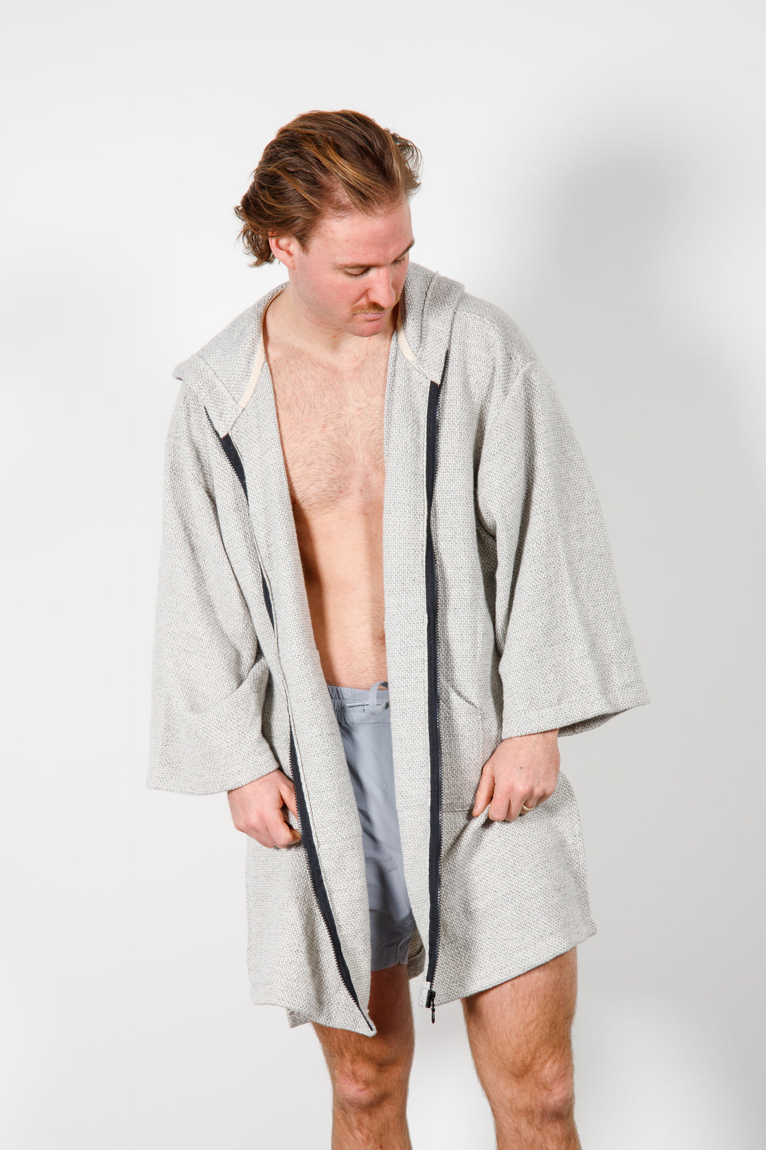 THE DOVER | Wool Blend Zip Poncho