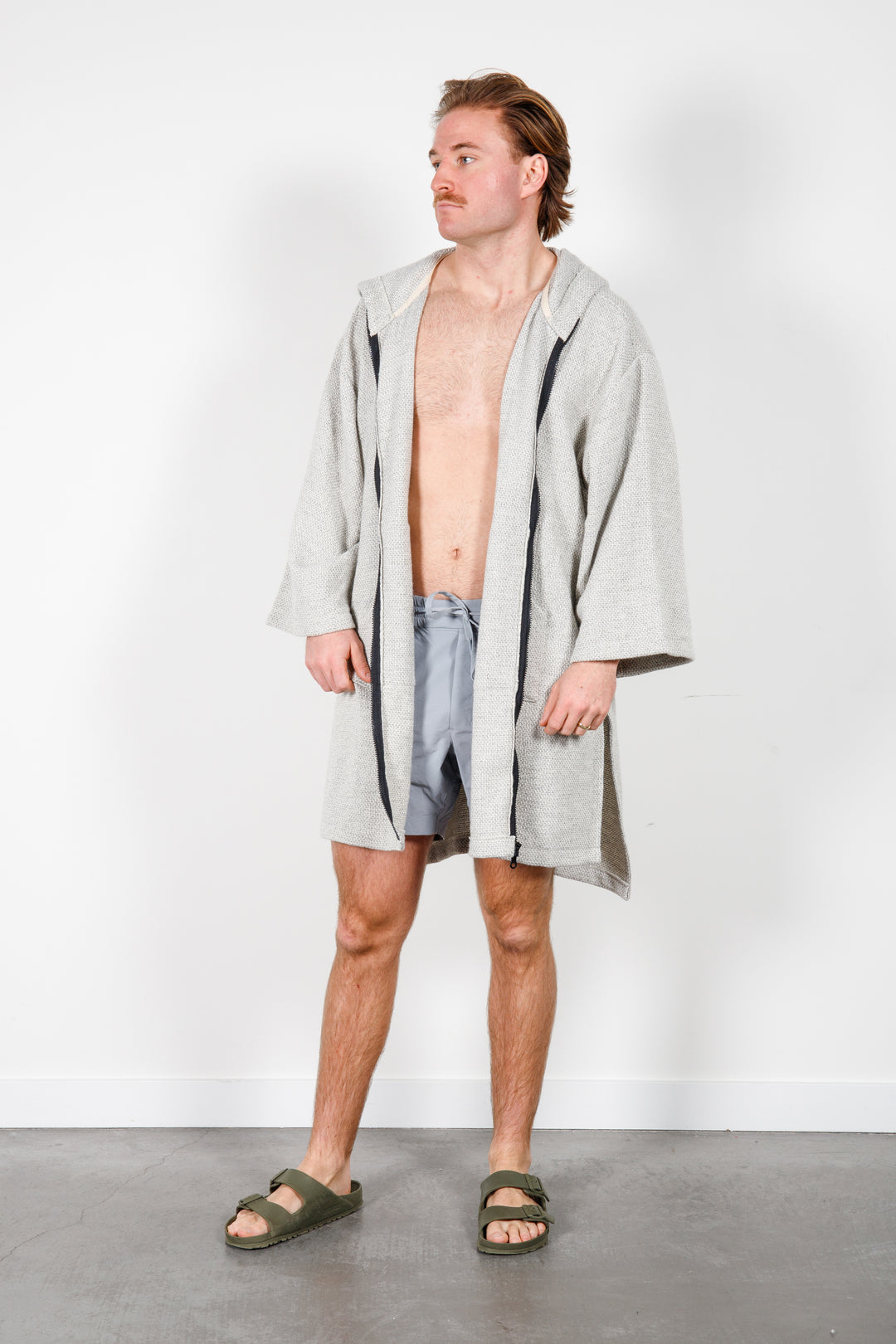 THE DOVER | Wool Blend Zip Poncho