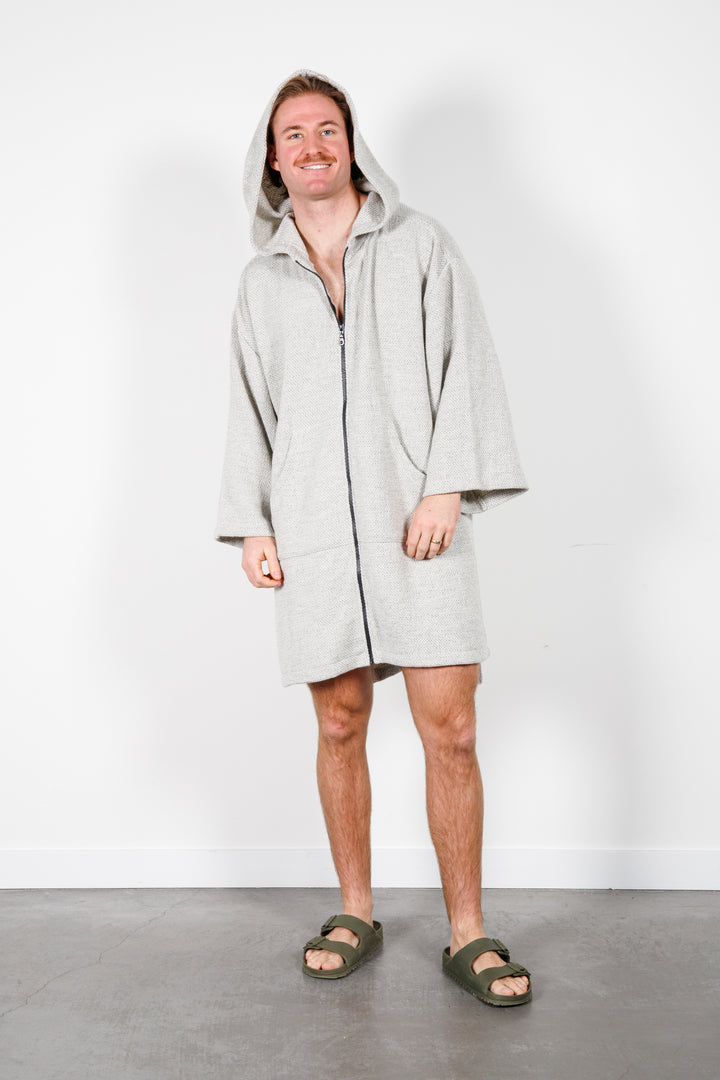 THE DOVER | Wool Blend Zip Poncho