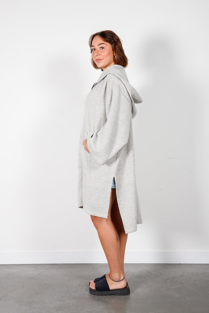 THE DOVER | Wool Blend Zip Poncho