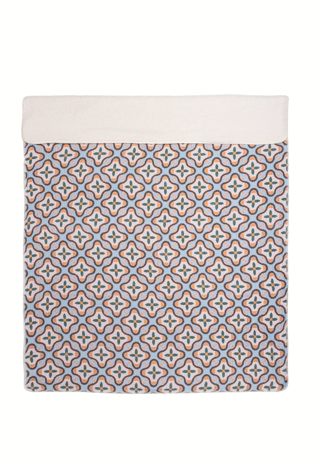 THE MOSAIC | Block Print Sherpa Lined Throw
