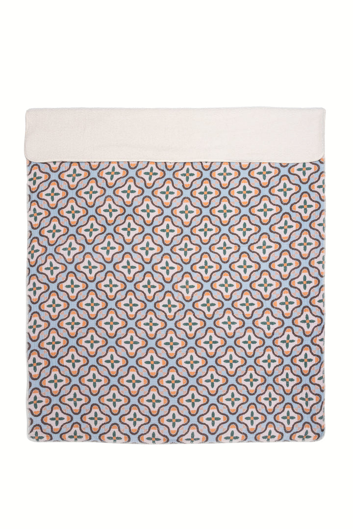 THE MOSAIC | Block Print Sherpa Lined Throw