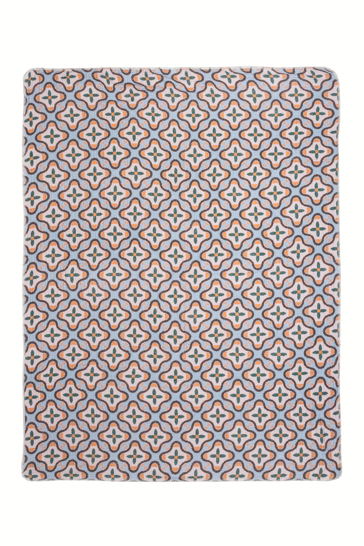 THE MOSAIC | Block Print Sherpa Lined Throw