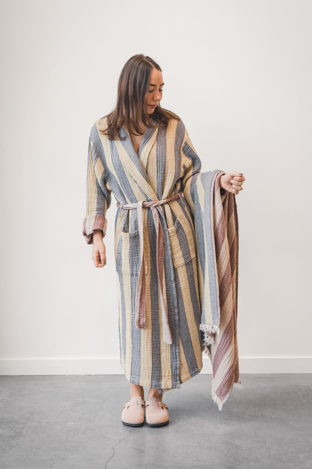 THE CASCADE | Stripe Unisex Robe