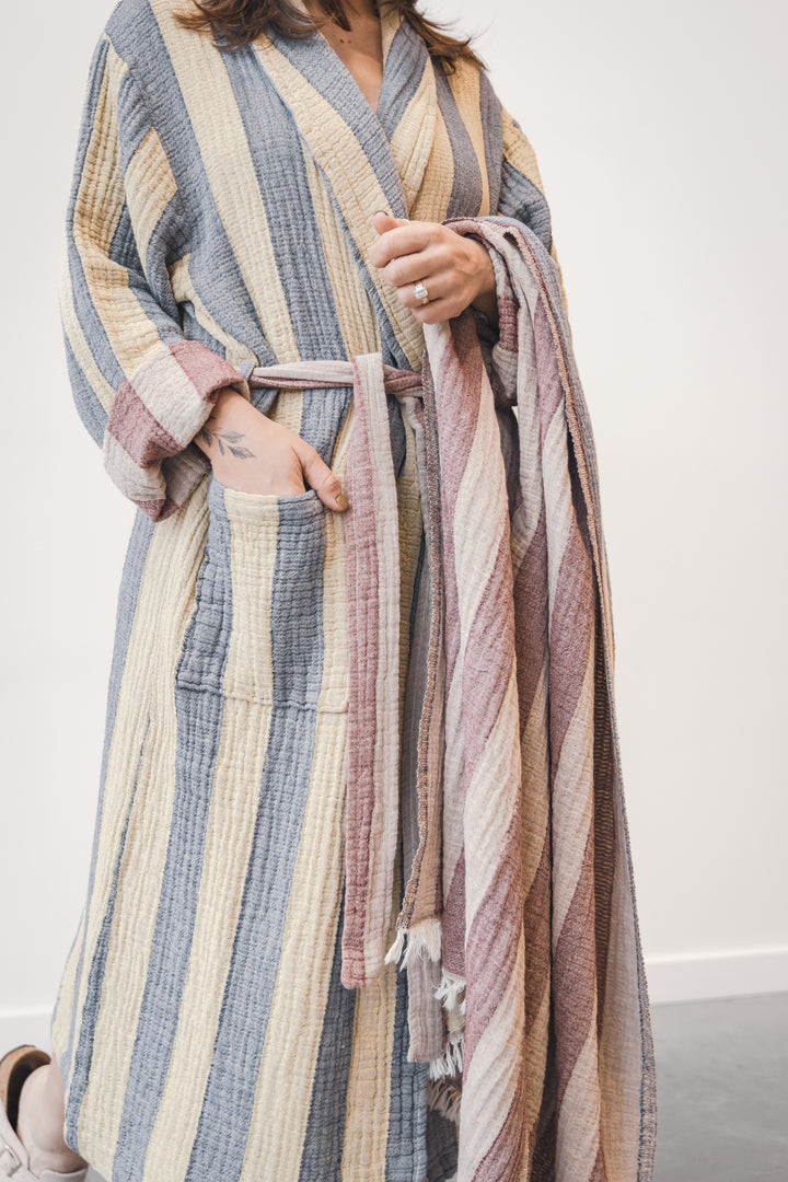 THE CASCADE | Stripe Unisex Robe